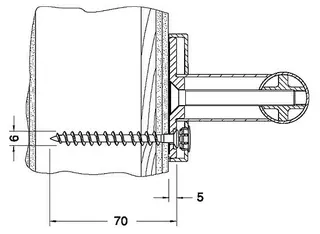 KE Bef.-Set 4 Plan Care 34990, 3xHolzschr.DIN7996-6x70 V2A