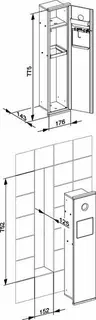 Keuco Modul WC 2 Plan Integral 44976, verchromt/weiß, links angeschlagen – Bild 2