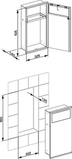 Keuco Modul Waschtisch 1 Plan Integral 44988, verchromt/weiß, links angeschlagen – Bild 2