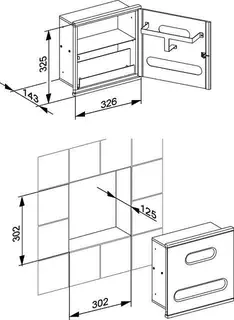 Keuco Modul Waschtisch 3 Plan Integral 44977, verchromt/weiß, links angeschlagen – Bild 2