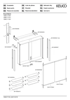 Keuco Spiegelschrank Royal Match 12802, silber-eloxiert, 800 x 700 x 160 mm – Bild 3