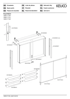 Keuco Spiegelschrank Royal Match 12803, silber-eloxiert, 1000 x 700 x 160 mm – Bild 3