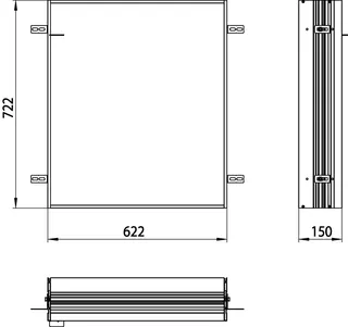 Einbaurahmen, 622x722mm zu design4YOU LED-SPS m. umlaufender Bel. – Bild 2