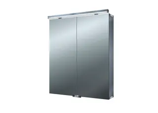 Emco Lichtspiegelschrank flat 05263 Aufputz, 2trg. 600 mm alu.