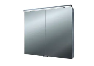 Emco Lichtspiegelschrank flat 05264 Aufputz, 2trg. 800 mm alu.