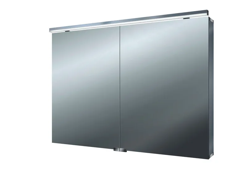 Emco Lichtspiegelschrank flat 05265 Aufputz, 2trg. 1000mm alu.