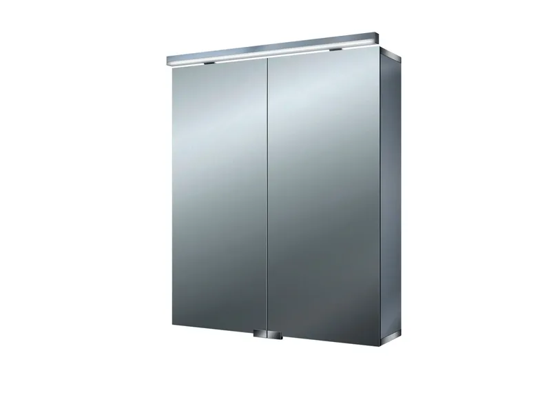 Emco Lichtspiegelschrank pure 05281 Aufputz, 2trg. 600 mm alu.