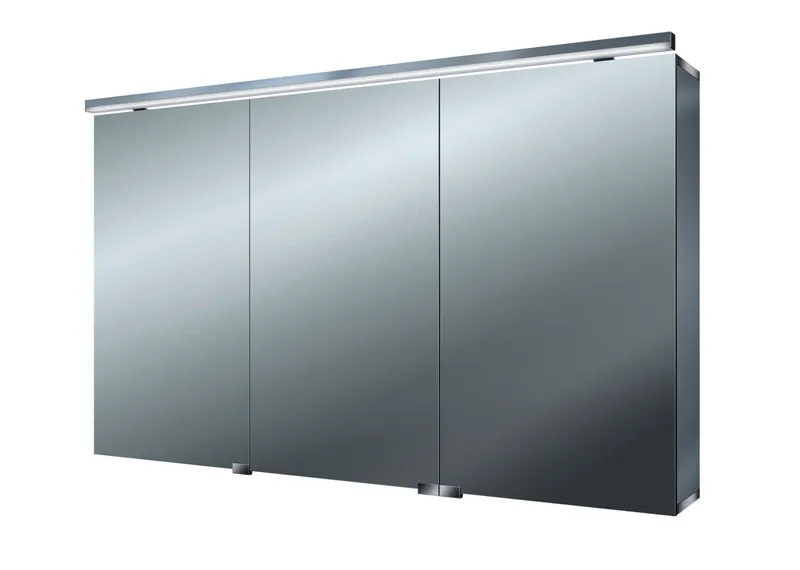 Emco Lichtspiegelschrank pure 05284 Aufputz, 3trg. 1200mm alu.