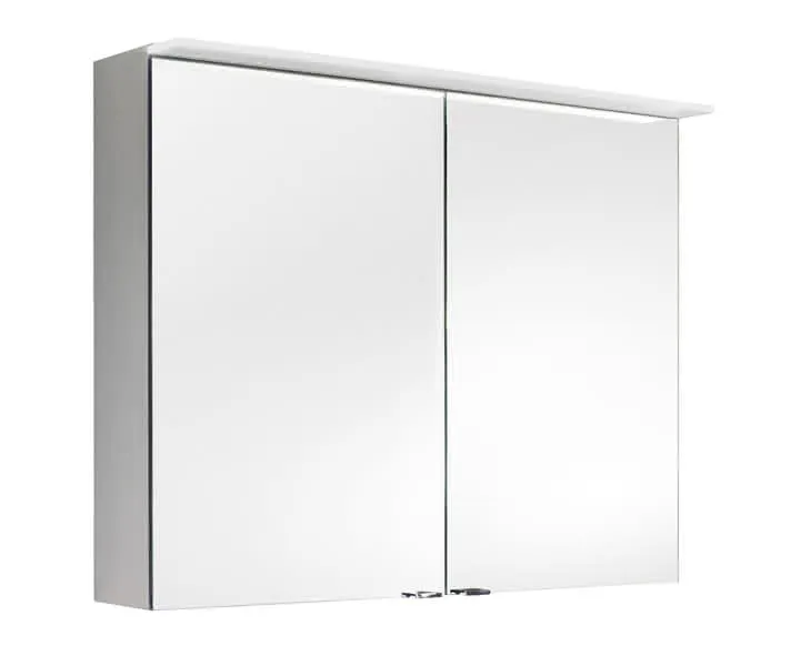 sanibel-Spiegelschrank ALU-TREND A17 800x716x150mm LED-Leuchte 2-türig