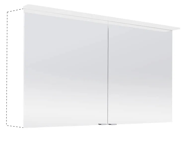sanibel-Spiegelschrank ALU-TREND A17 Wandeinbau 600x716x150mm LED 2-türig