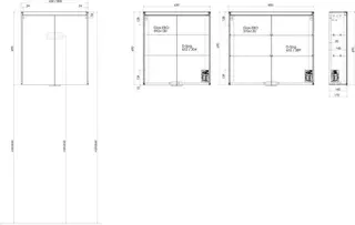sanibel-Spiegelschrank SPS1 A17 mit LED- Beleuchtung 630x690x170mm Korpus Melamin – Bild 2