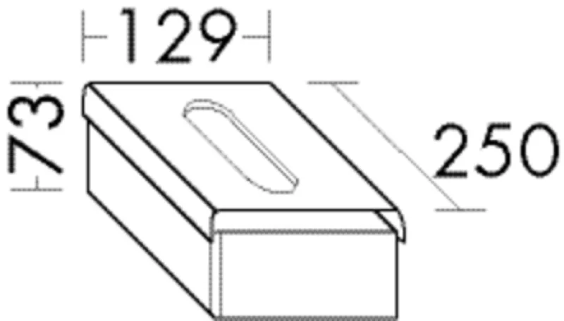 BB Tissuebox (ACBV013) Zubehör, 250x129x73