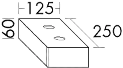 BB gr. Box m. Deckel (ACBX013) Zubehör, 250x125x60