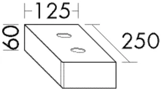 BB gr. Box m. Deckel (ACBX013) Zubehör, 250x125x60