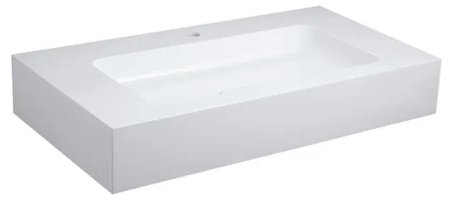 Keuco Mineralguß-Waschtisch Edition 300 95cm 30380310001 weiß für 1-Loch-Armatur