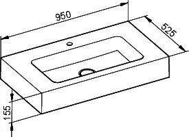 Keuco Mineralguß-Waschtisch Edition 300 95cm 30380310001 weiß für 1-Loch-Armatur – Bild 2
