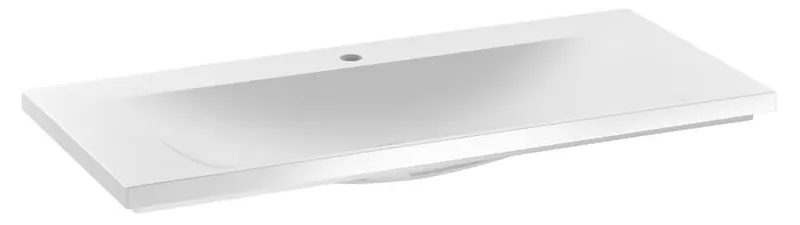 Keuco Mineralguss-Waschtisch Royal Reflex 34071 für 1 Loch Armaturen, weiß