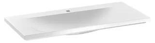 Keuco Mineralguss-Waschtisch Royal Reflex 34071 für 1 Loch Armaturen, weiß