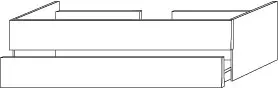Sanipa Waschtisch-Unterschrank 2morrow B1200mm MT40782 weiß hochglanz/Olive