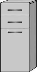 sanibel 4001 Mittelschrank SB10817R 400x940mm Anschlag rechts Ulme-Impresso