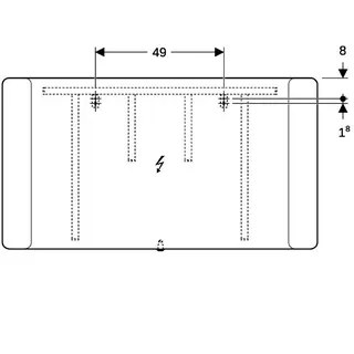 Geberit Option Lichtspiegel Beleuchtung beidseitig, 120x65x3,5cm – Bild 4