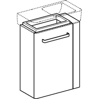Geberit Renova Compact US 44,8cm für HWB 50cm mit HH rechts, 44,8x60,4x25,2cm, hellgrau – Bild 3
