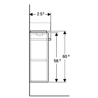 Geberit Renova Compact US 44,8cm für HWB 50cm mit HH rechts, 44,8x60,4x25,2cm, hellgrau – Bild 5