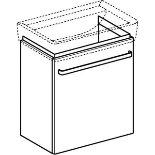 Geberit Renova Compact US 55cm für Waschtisch 60cm mit 1 Tür, 55x60,4x36,7cm, hellgrau – Bild 3