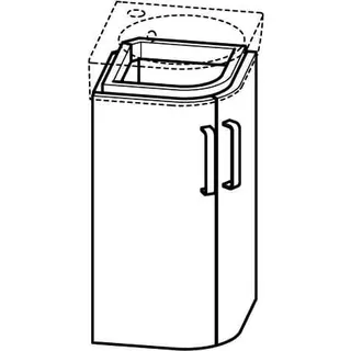 Geberit Renova Compact US 42,5cm für Eck-HWB 45cm, mit 2 Türen, 42,5x60,4x33cm, hgrau – Bild 3