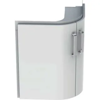 Geberit Renova Compact US 69cm für Eck-Waschtisch 69,5cm, mit 2 Türen, 69x60,4x55cm, weiß – Bild 2