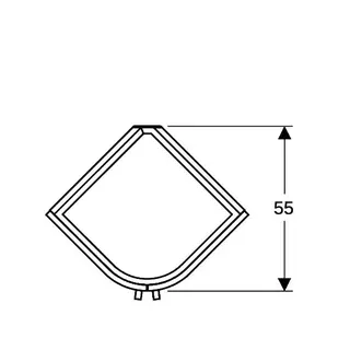Geberit Renova Compact US 69cm für Eck-Waschtisch 69,5cm, mit 2 Türen, 69x60,4x55cm, hgrau – Bild 5