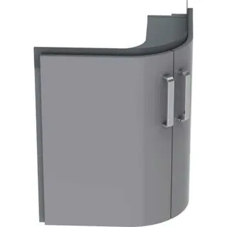 Geberit Renova Compact US 69cm für Eck-Waschtisch 69,5cm, mit 2 Türen, 69x60,4x55cm, hgrau – Bild 2