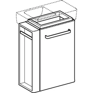 Geberit Renova Compact US 44,8cm für HWB 50cm mit HH links, 44,8x60,4x25,2cm, hellgrau – Bild 3
