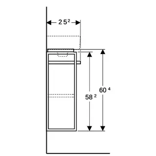 Geberit Renova Compact US 44,8cm für HWB 50cm mit HH links, 44,8x60,4x25,2cm, hellgrau – Bild 5