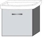 sanibel 4001 Waschtisch-Unterbau SB43378 A14 540mm breit mit Auszug Weiß-Glanz