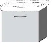 sanibel 4001 Waschtisch-Unterbau SB43378 A14 540mm breit mit Auszug Weiß-Glanz
