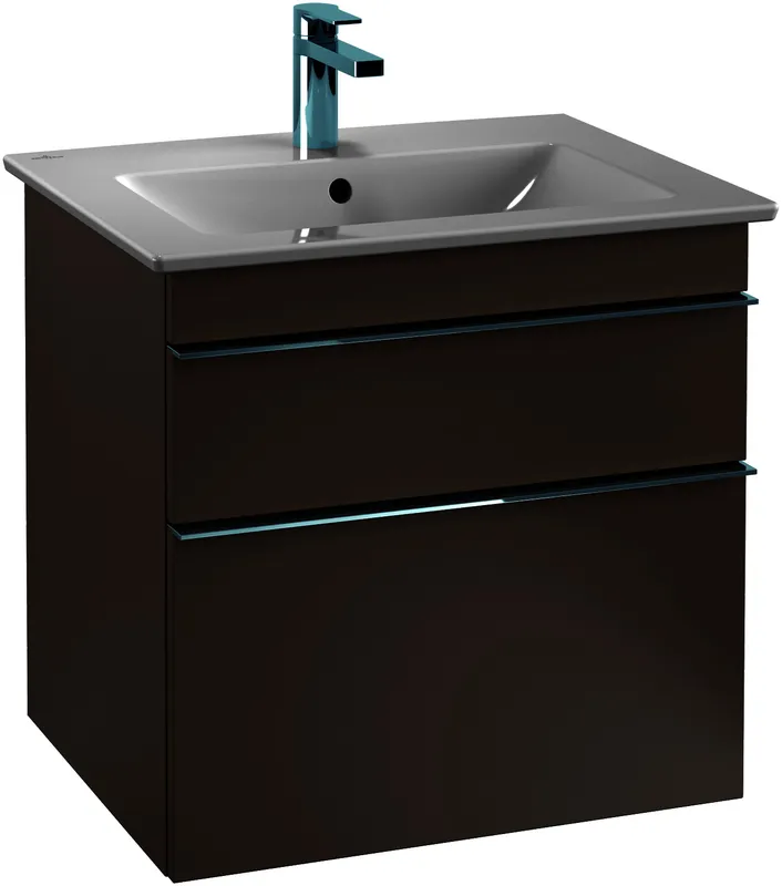 Villeroy & Boch WTUS Venticello 01 603x590x502mm 2 Ausz. Waschtisch m.tig Glossy Grey