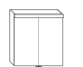 sanibel-Spiegelschrank 1.1 SPFP 060 600mm breit Weiß Hochglanz – Bild 2