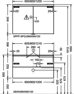sanibel-Spiegelschrank 1.1 SPFP 060 600mm breit Weiß Hochglanz – Bild 3
