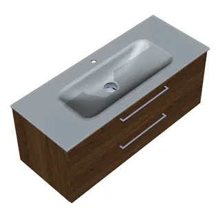 sanibel-Glas-Waschtischelement 1.1 SFBR.122 1220mm breit Eiche Cashmere