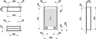 Laufen SPS Frame25 LED-Bel.verti. Sensor-Sch Amb-licht 750x450 1 T. Scharn.re versp. – Bild 2