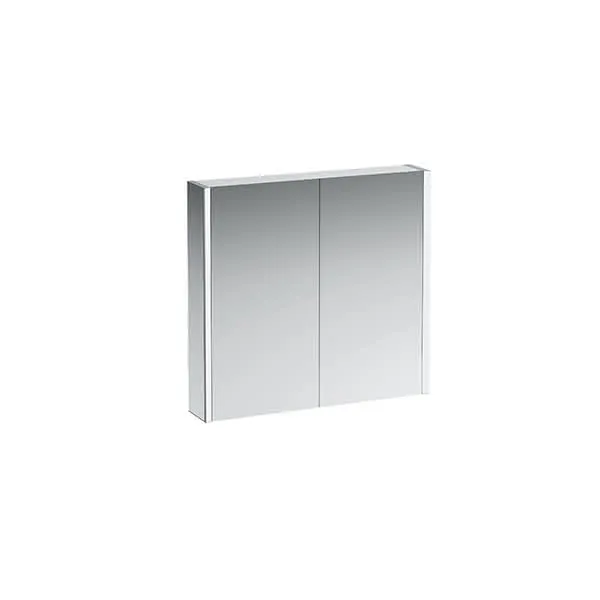 Laufen SPS Frame25 LED-Bel.verti. Sensor-Sch Ambientelicht 750x800 2 Türen versp.