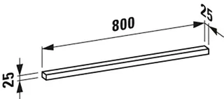 Laufen LED-Leuchte horiz. Frame25 25x800x25 für Schalter glanzeloxiert – Bild 3