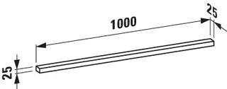 Laufen LED-Leuchte horiz. Frame25 25x1000x25 für Schalter glanzeloxiert – Bild 3