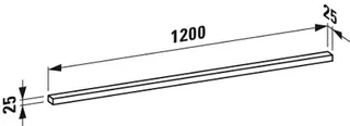 Laufen LED-Leuchte horiz. Frame25 25x1200x25 Sensor-Schalter glanzeloxiert – Bild 3