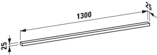 Laufen LED-Leuchte horiz. Frame25 25x1300x25 Sensor-Schalter glanzeloxiert – Bild 3