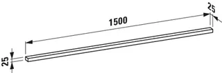 Laufen LED-Leuchte horiz. Frame25 25x1500x25 Sensor-Schalter glanzeloxiert – Bild 3