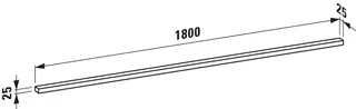 Laufen LED-Leuchte horiz. Frame25 25x1800x25 Sensor-Schalter glanzeloxiert – Bild 3