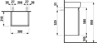 Laufen WTU PRO A 310x380x580 1Tür Scharn.re m.Griffmulde f.WT H811951 multicolor – Bild 2