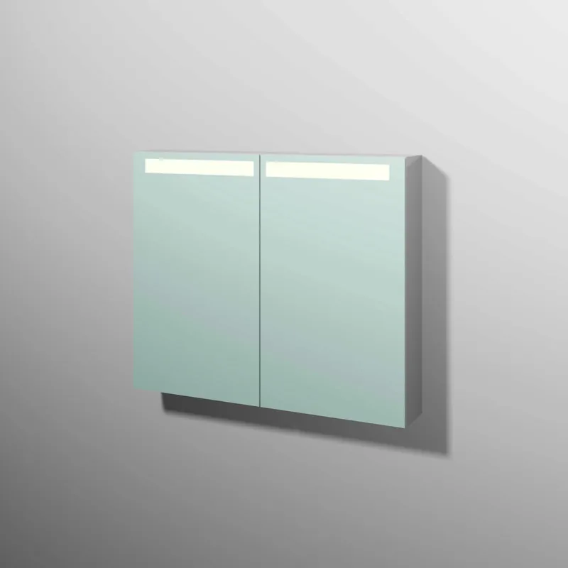 sanibel 5001 Spiegelschrank A16 SD51378 900x746x149mm Weiß-Glanz